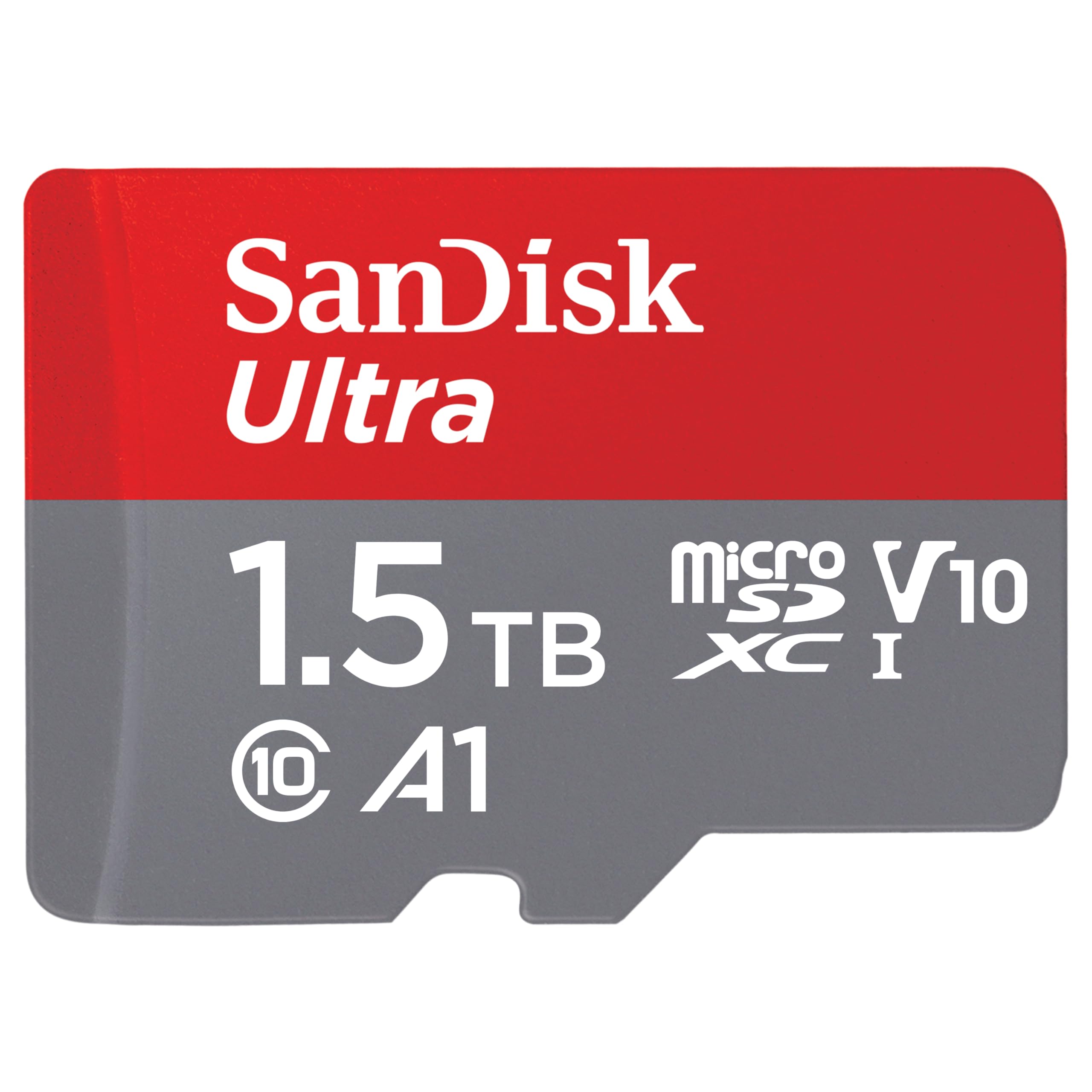 SanDisk 1.5TB Ultra microSDXC UHS-I Memory Card with Adapter - Up to 150MB/s, C10, U1, Full HD, A1, MicroSD Card - SDSQUAC-1T50-GN6MA