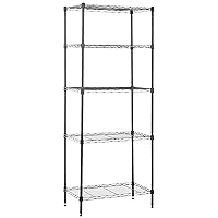 Amazon Basics 5-Shelf Adjustable, Storage Shelving Unit, (200 Pound Loading Capacity per Shelf), Steel Organizer Wire Rack, 13.4