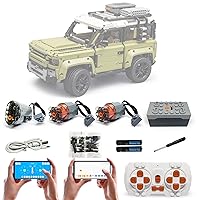 Power Motor Set for Lego 42110 Technic Land Rover Defender, APP 4 Control Modes, Upgraded Accessories with 3 Motor and Remote Control (Model not Included)