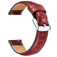 BINLUN Leather Watch Bands Soft Leather Quick Release Replacement Watch Straps for Men and Women in Black Brown Red 12mm 13mm 14mm 17mm 18mm 19mm 20mm 22mm