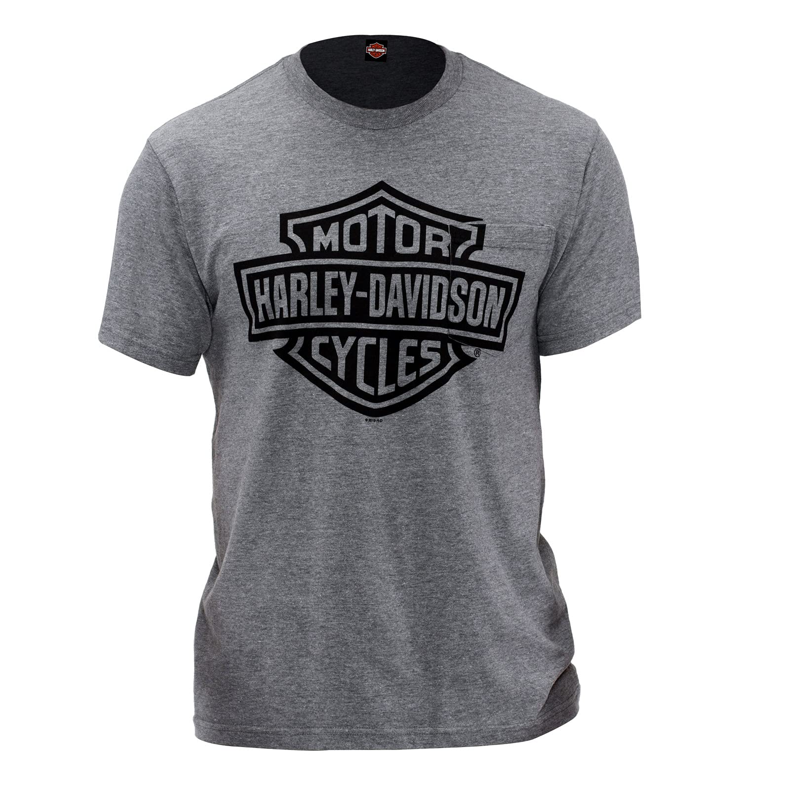 Harley-Davidson Military - Men's Graphite Bar & Shield Pocket Tee | USAG Yongsan