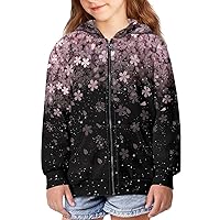 Upetstory Kids Zip Up Hoodie Fashion Hooded Sweatshirt for Girls Boys Size 6-16