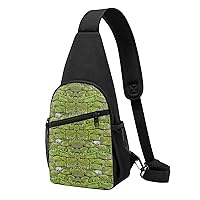 Peacock Feather Crossbody Chest Bag, Casual Backpack, Small Satchel, Multi-Functional Travel Hiking Backpacks