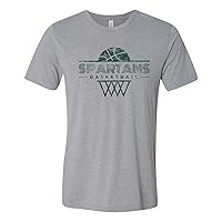 NCAA Oblique Basketball, Team Color Canvas Triblend T Shirt, College, University