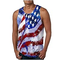 Deal of The Day Today American Flag Tank Top for Men, Fashion 4th of July Muscle Shirts Patriotic Tees Sleeveless Graphic Gym Tank Tops