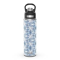 Tervis Kelly Ventura Stamped Triple Walled Insulated Tumbler Travel Cup Keeps Drinks Cold, 24oz Wide Mouth Bottle, Stainless Steel