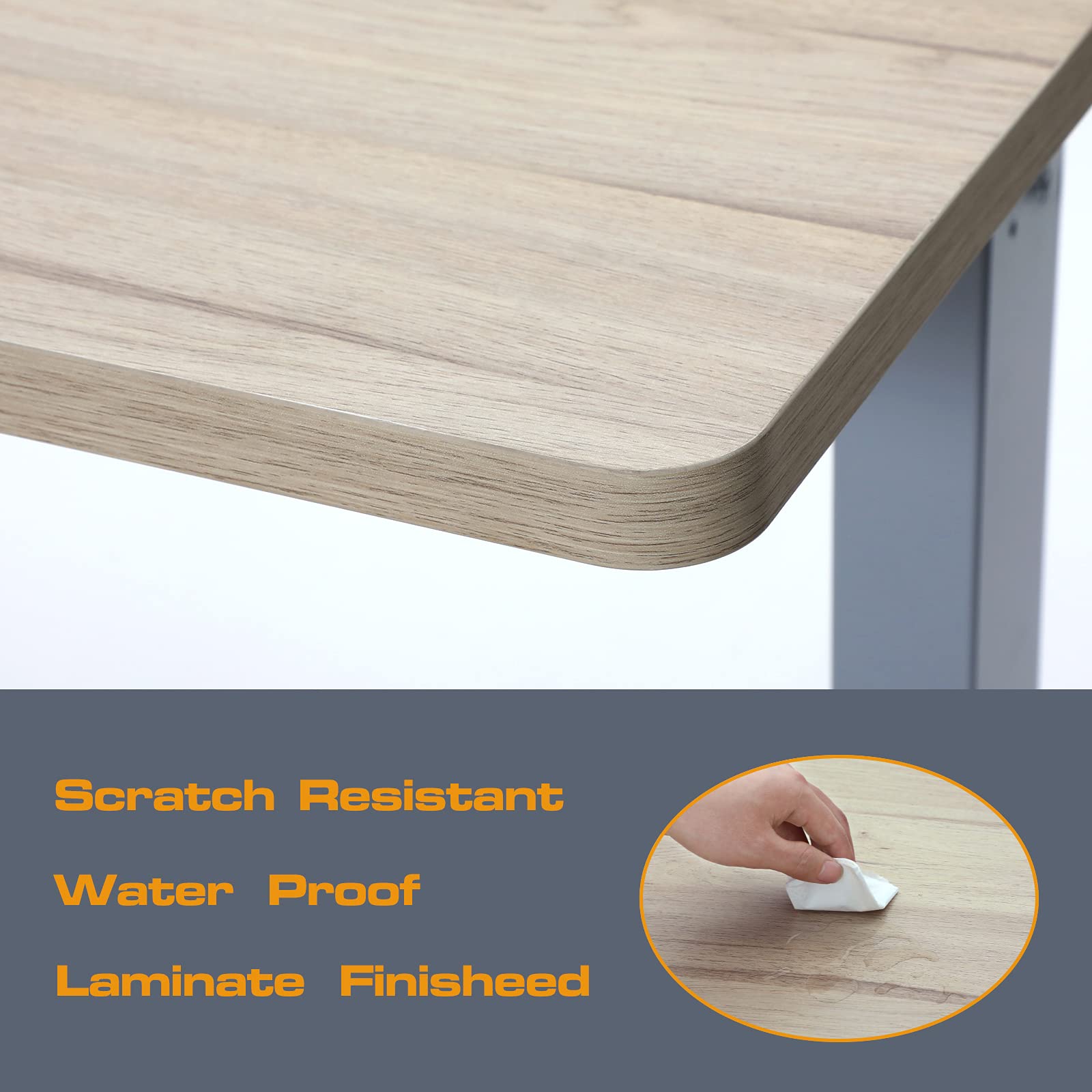 AIMEZO 48 x 28 inch Table Top Table Solid One-Piece Table Top Universal Desk Top for Standing and Sit to Stand Height Adjustable Desk Frames Light Oak