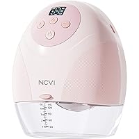 NCVI Wearable Breast Pump, Breast Pump Hands Free, Double Electric Breast Pump 8770, Portable Wireless Breast Pump with 3 Modes & 9 Levels, Extra 2 Milk Bottles, LED Display, 21/24mm Flanges, 1 Pack