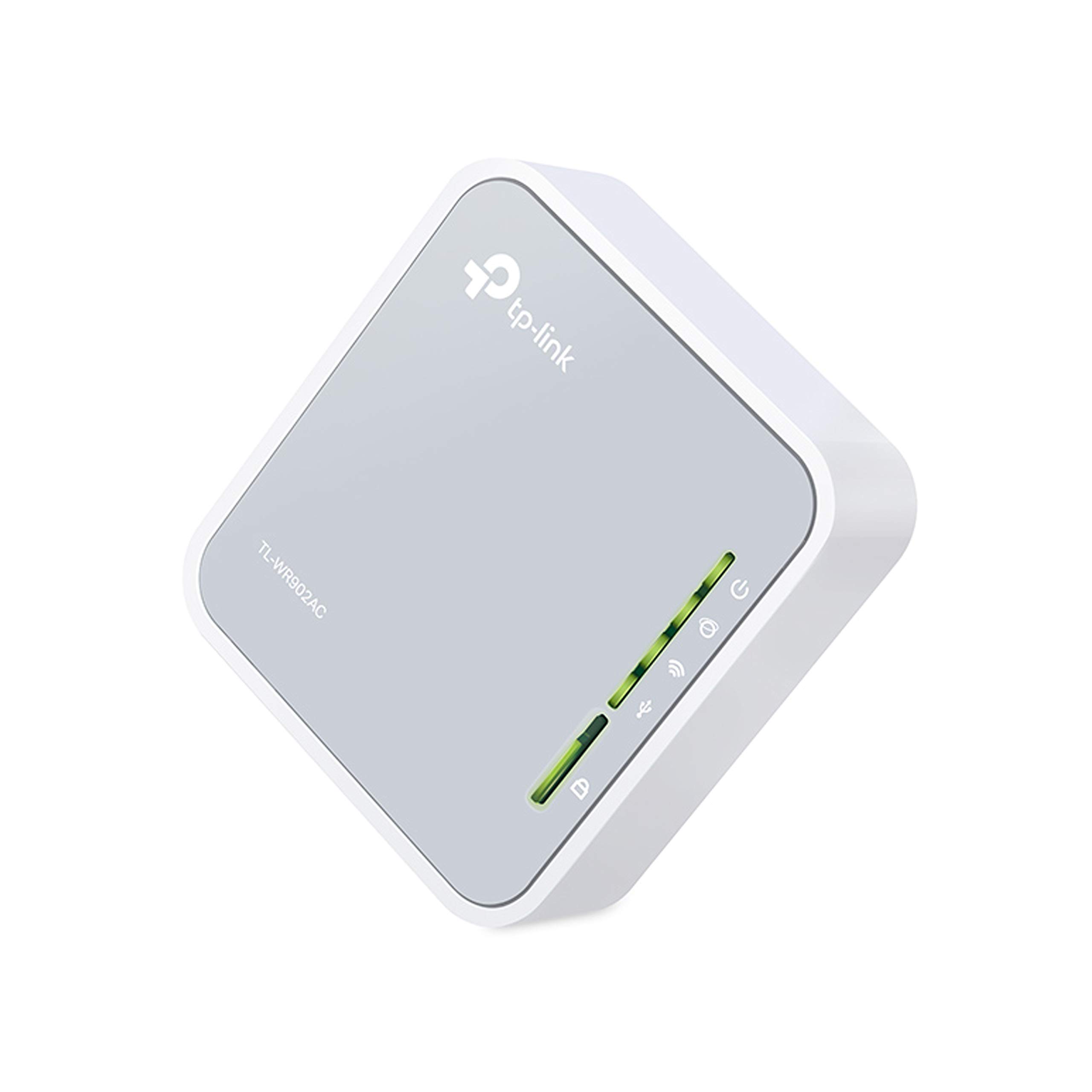 TP-Link AC750 Wireless Portable Nano Travel Router(TL-WR902AC) - Support Multiple Modes,Hotspot/Bridge/Range Extender/Access Point/Client Modes, Dual Band WiFi, 1 USB 2.0 Port