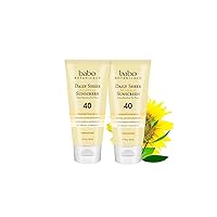 Babo Botanicals Daily Sheer Mineral Face Sunscreen Lotion SPF40 - Natural Zinc Oxide & Titanium Dioxide - 70% Organic Ingredients - Raspberry Oil & Aloe Vera - Fragrance Free - For Face - For all ages