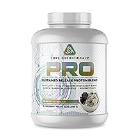 Core Nutritionals Pro Sustained Release Protein Blend, Digestive Enzyme Blend, 25G Protein, 2G Carb, 69 Servings (Cookies N Cream)
