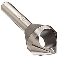 KEO 53524 Cobalt Steel Single-End Countersink, Uncoated (Bright) Finish, 90 Degree Point Angle, Round Shank, 3/8