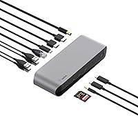 Belkin Thunderbolt 3 Dock Pro w/ Thunderbolt 3 Cable - USB-C Hub - USB-C Docking Station for MacOS & Windows, Dual 4K @60Hz, 40Gbps Transfer Speed, 85W Upstream Charging, w/ Ethernet, SD & Audio Ports