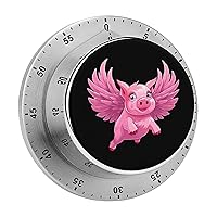 Flying Cute Pig Kitchen Timer 60 Minute Countdown Cooking Timer for Home Study