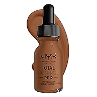 NYX PROFESSIONAL MAKEUP Total Control Pro Drop Foundation, Skin-True Buildable Coverage - Cappuccino