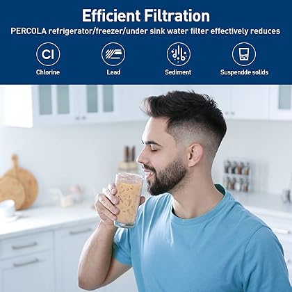 PERCOLA Sub-Zero 4204490/4290510 water filter, Compatible Sub-Zero PRO48/PRO4850 Refrigerator (3 Pack)