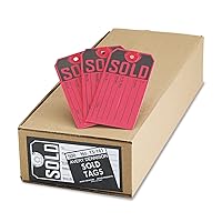 Avery 15161 Sold Tags, Paper, 4 3/4 x 2 3/8, Red/Black (Box of 500)