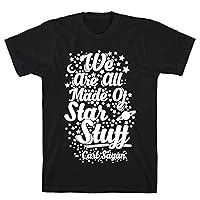 LookHUMAN We are Made of Starstuff Carl Sagan Quote Black Men's Cotton Tee