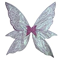 YiZYiF Adults Kids Fairy Wings Dress Up Sheer Butterfly Fairy Wings Halloween Cosplay Costume Angel Wings Birthday Party Photography Props Lavender B One Size