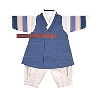 Navy Hanbok Boy Baby Korea Traditional Costumes First Birthday Party Dol Dolbok 1-8 Ages