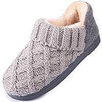 LongBay Women's Warm Bootie Slippers Winter Memory Foam House Shoes for Indoor Outdoor