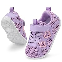 JIASUQI Toddler Shoes for Baby Girls Sneakers Barefoot Walking Shoes Running Tennis Shoes