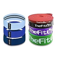 TheFitLife Resistance Bands: Pull Up Bands Set + Booty Bands Set