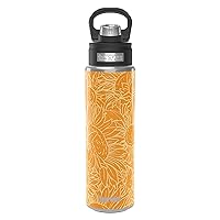 Tervis Sunflower Power Triple Walled Insulated Tumbler Travel Cup Keeps Drinks Cold, 24oz Wide Mouth Bottle, Stainless Steel