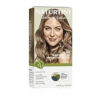 Naturtint Permanent Hair Color 8N Wheat Germ Blonde (Pack of 1), Ammonia Free, Vegan, Cruelty Free, up to 100% Gray Coverage, Long Lasting Results