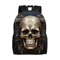 Skulls Backpack Casual Travel Daypacks Lightweight Laptop Bags Camping Bag For Women Men