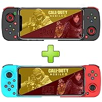 Mobile Game Controller Gamepad for iPhone iOS Android PC: Works with iPhone13/12/11/X, iPad, Samsung Galaxy, Motorola, TCL, Tablet, Apex Legends, Call of Duty - Wireless Connection