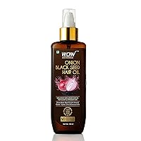WOW Skin Science Onion Black Seed Hair Oil for Dry Damaged Hair with Almond,Castor,Olive,Coconut&Jojoba Oil (3.4 Fl Oz (Pack of 1))