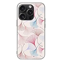 Ginkgo Biloba Leaves Printed Phone Case Compatible for iPhone 15/iPhone 15 Plus/iPhone 15 Pro/iPhone 15 Pro Max Glass Protector Cover