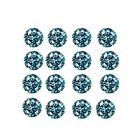 Natural Loose Diamond Round Blue Color SI1 VS1 Clarity 5 Pcs Lot 2.60 MM Q39-1