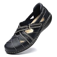 Women's Casual Loafers Cute Slip On Comfort Walking Flats Leather Driving Moccasins Fashion Closed Toe Boat Shoes