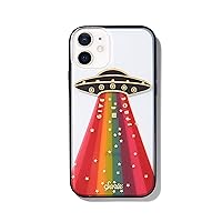 Sonix Give Me Space Case for iPhone 12mini [10ft Drop Tested] Protective Rainbow UFO Spaceship Clear Cover for Apple iPhone 12 Mini (296-0262-0011)