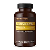 Amazon Elements Glutathione, 500mg, 60 Capsules, 2 month supply (Packaging may vary)
