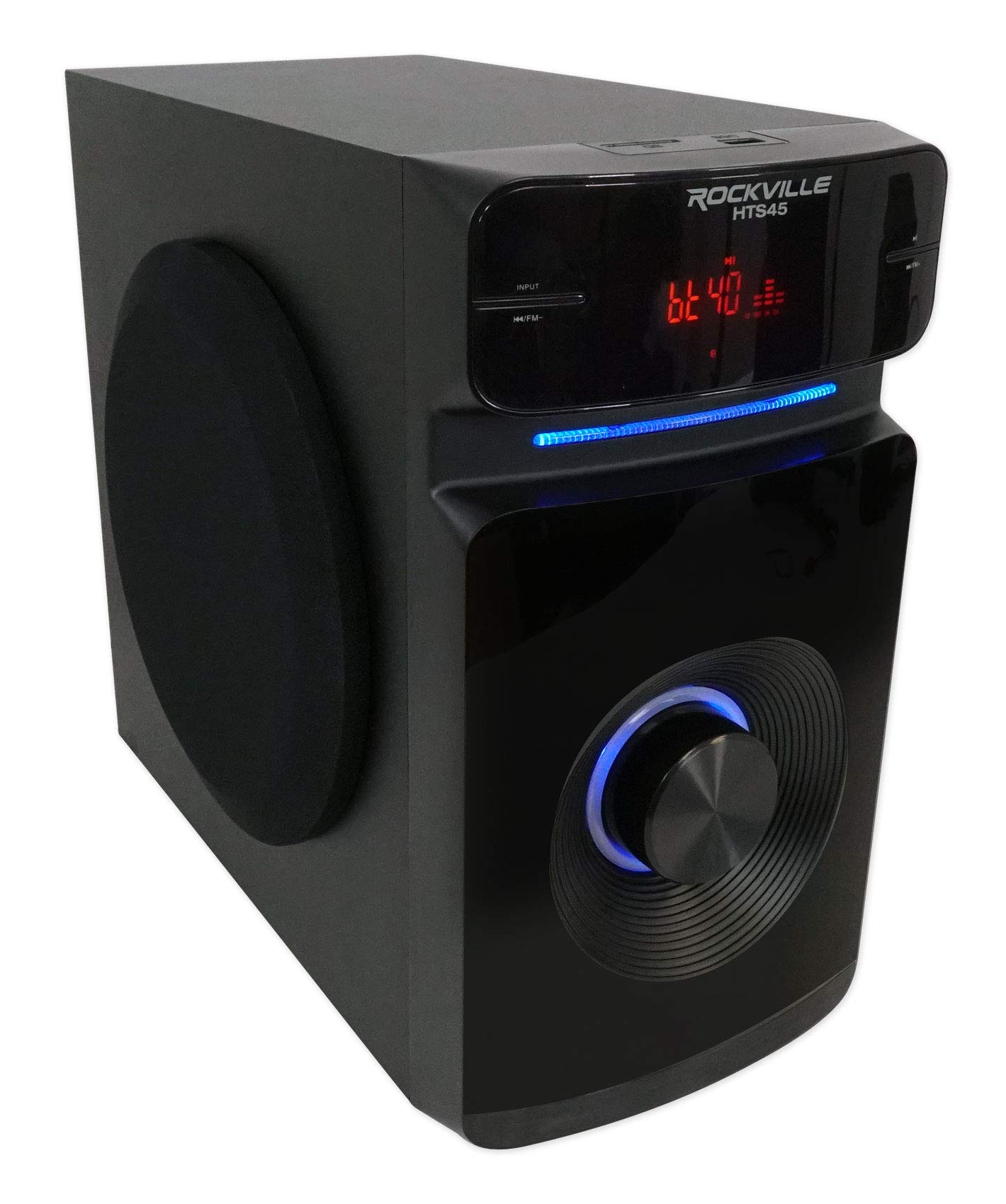 Rockville HTS45 800w 5.1 Channel Bluetooth Home Theater Audio System+Subwoofer, Black