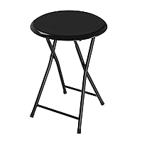 Lavish Home 18 Folding Backless Inch 225lb Capacity for Kitchen or Rec Room-Portable Indoor Counter Bar Stools, Black