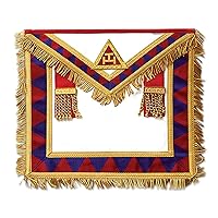 Fringed Principal Member Royal Arch Masonic Apron - [Red & White]