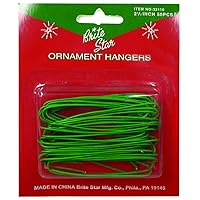 Brite Star Metal Ornament Hooks, 50 Count, Green