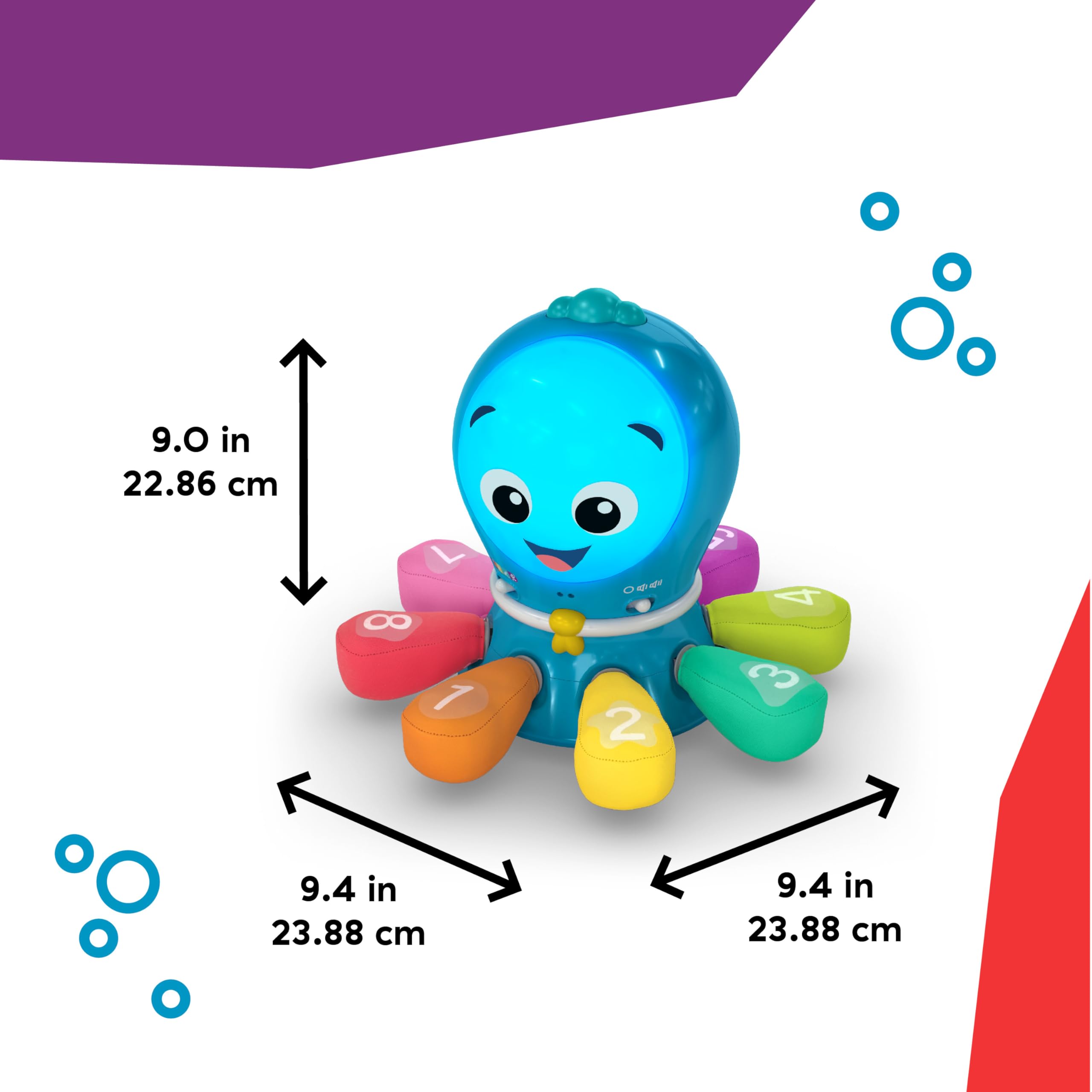 Baby Einstein Ocean Explorers Go Opus Go 4-in-1 Crawl & Chase Activity Learning Toy, Music and Lights, Ages 3 Months to 5 Years