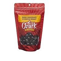 Dark Chocolate Espresso Beans, Flavored Snack Nuts, World-Class Gourmet Candied Peanuts, 8 Ounces (1/2 lb) Resealable Pack