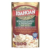 Idahoan Mashed Potatoes, Baby Reds with Roasted Garlic and Parmesan, 4.1 Ounce (Pack of 10)