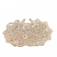 Boutique De FGG Dazzling Flower Evening Bags For Women Formal Party Rhinestone Handbags Wedding Crystal Clutch Purses