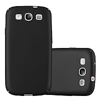 Case Compatible with Samsung Galaxy S3 / S3 NEO in Metal Black - Shockproof and Scratch Resistent Plastic Hard Cover - Ultra Slim Protective Shell Bumper Back Skin