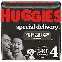 Special Delivery Hypoallergenic Baby Diapers Size 4 (22-37 lbs), 140 Ct, Fragrance Free, Safe for Sensitive Skin