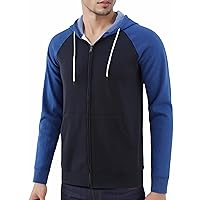 Mens Casual Lightweight Vintage Zip Up Pocket Active Sports Hoodie Sweatshirt Jacket