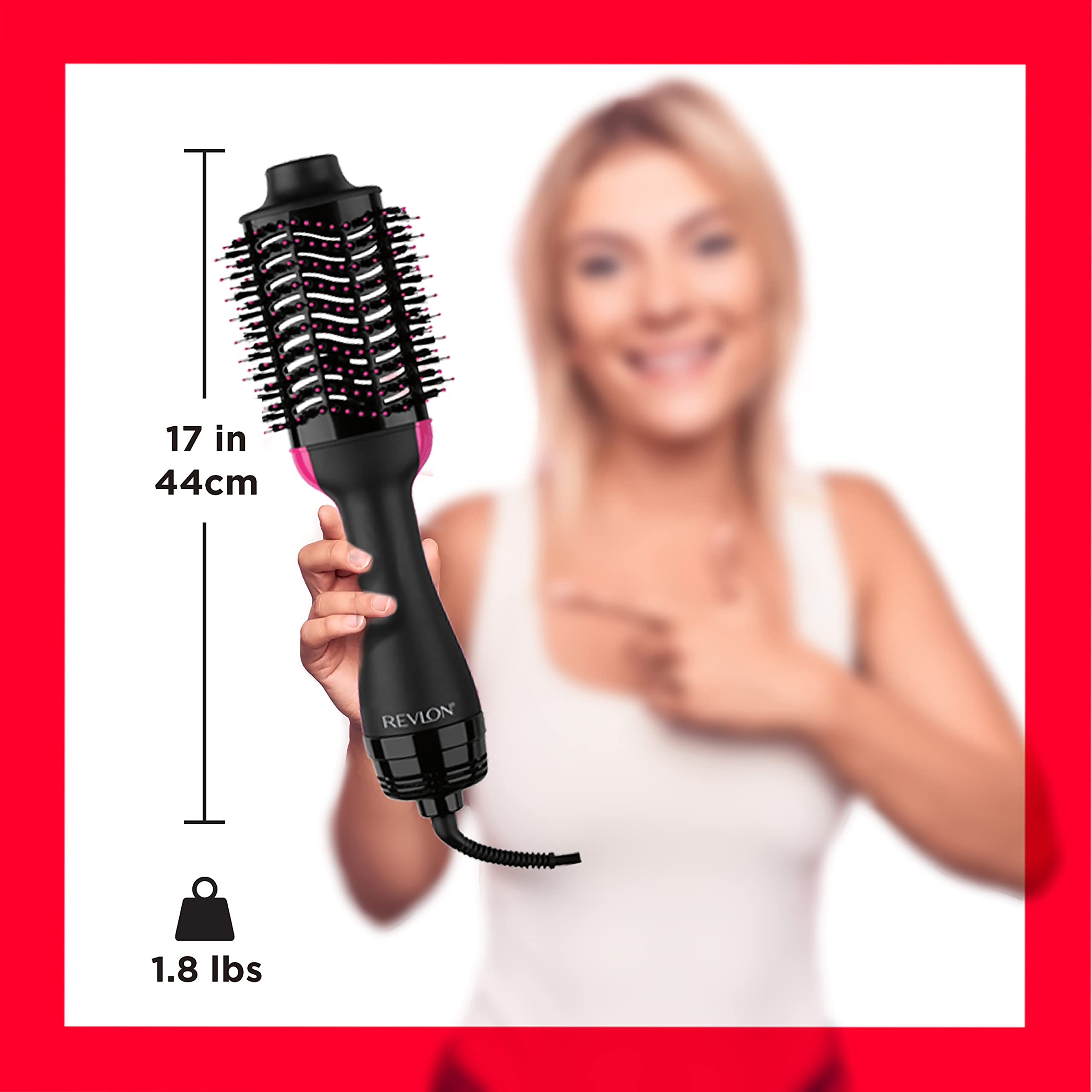 REVLON One-Step Volumizer Enhanced 1.0 Hair Dryer and Hot Air Brush | Now with Improved Motor | Amazon Exclusive (Black)