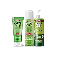 ORS Grip Gel Ultra Hold 5 Ounce Olive Oil Fix-It Super Hold Spray Olive Oil Fix-it Liquifix Spritz Gel - Bundle